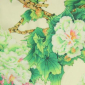 现货印花梭织涤棉氨纶旗袍面料
