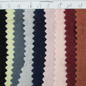 现货染色亚麻砂洗服装面料