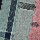 现货染色亚麻色织服装面料