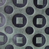 水晶超柔压胶 水晶绒全涤经编服装鞋帽家纺暖手袋面料 铜钱图案现货