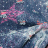 现货牛仔星星孔服装面料