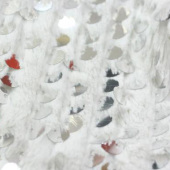 PV绒金片绣 针织涤纶 外套风衣面料