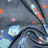 现货染色印花牛仔布服装面料