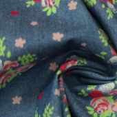 现货染色印花牛仔布服装面料