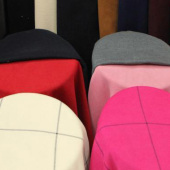 双色顺毛面料 涤棉针织染色男装女装大衣服装面料 现货