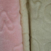剪花染色法兰绒面料 全涤针织染色男装女装大衣服装面料 现货