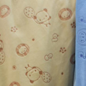 法兰绒印花面料 全涤针织印花大衣面料服装面料 现货