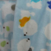 法兰绒印花面料 全涤针织印花大衣面料服装面料 现货