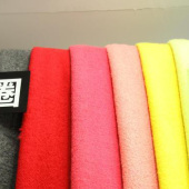 双色圈面料 涤纶/毛针织染色服装面料秋冬大衣面料 现货