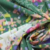 现货印花混纺服装面料