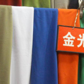 现货热销 全涤 染色 金光绒 服装毛毯面料