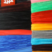 现货热销 全涤 染色 银狐绒 服装毛毯面料