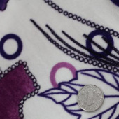 水晶绒印花 全涤针织服装面料