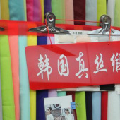 60D欧根纱面料全涤梭织服装面料染色布