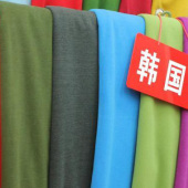 韩国绒染色布毛涤服装面料针织布