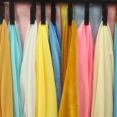 100%T钻石绒经编童装染色面料