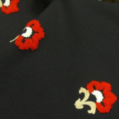 现货热销 全涤 毛巾绣花布 服装面料