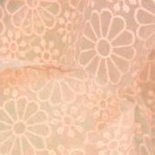 现货热销 全涤 欧根纱绣花布 服装面料