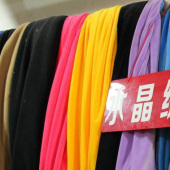 全涤针织染色水晶绒面料服装面料