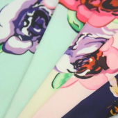 100%T全涤印花布羽绒服梭织服装面料