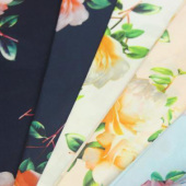 100%T全涤印花布羽绒服梭织服装面料