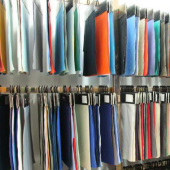 纯色工装面料涤纶梭织服装染色面料