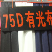 75D有光布面料 100%T全涤针织染色服装面料 现货