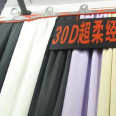 30D超柔经编布面料 100%T全涤针织染色服装面料 现货