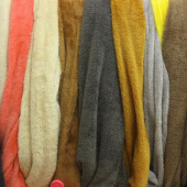 针织全涤染色北极绒面料服装面料