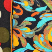 法兰绒印花面料 T/OP针织染色服装面料 现货