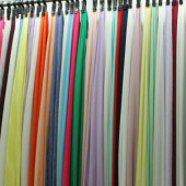 雪纺布全涤梭织染色服装面料