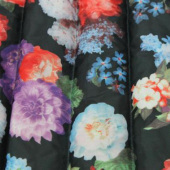 全涤印花仿记忆布服装面料