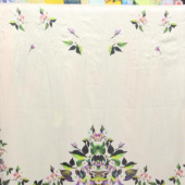 仿真丝印花梭织女装面料