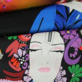 厂家直销 数码印花布 全涤梭织服装面料