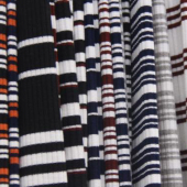 140门幅R60%T630%SP10%色织条针织布JH1156