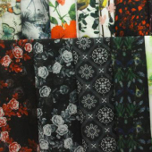 数码印花全涤梭织女装面料