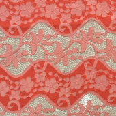 新款单色锦棉蕾丝高品质 无弹 股线 波浪小花 现货销售