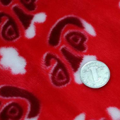 现货热销 全涤 法兰绒 针织印花 服装大衣面料
