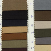 现货 全棉特厚高密斜纹染色布32*10裤装风衣面料