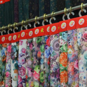 四面弹印花布服装面料