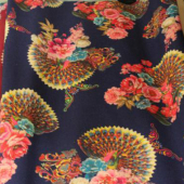 健康绒 全涤针织印花服装面料