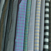 棉锦弹力色织布 梭织色织服装面料 现货