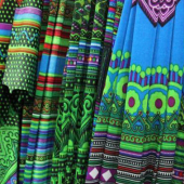 印花涤纶布 全涤针织印花服装面料 现货