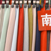 南韩丝涤棉梭织女装染色布