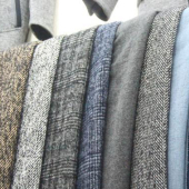 双面呢 毛涤毛纺梭织外套大衣染色服装面料