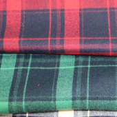 TR格子布面料 梭织染色服装面料 现货