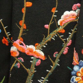 双面呢绣花针织女装面料