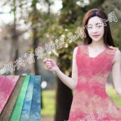 扎染沙滩裙 全棉 时尚女装 裙子 服装面料 梭织