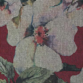 全涤针织服装面料 花朵图案印花布