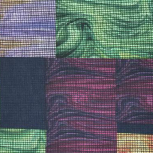 全涤针织服装面料 几何图案印花布
